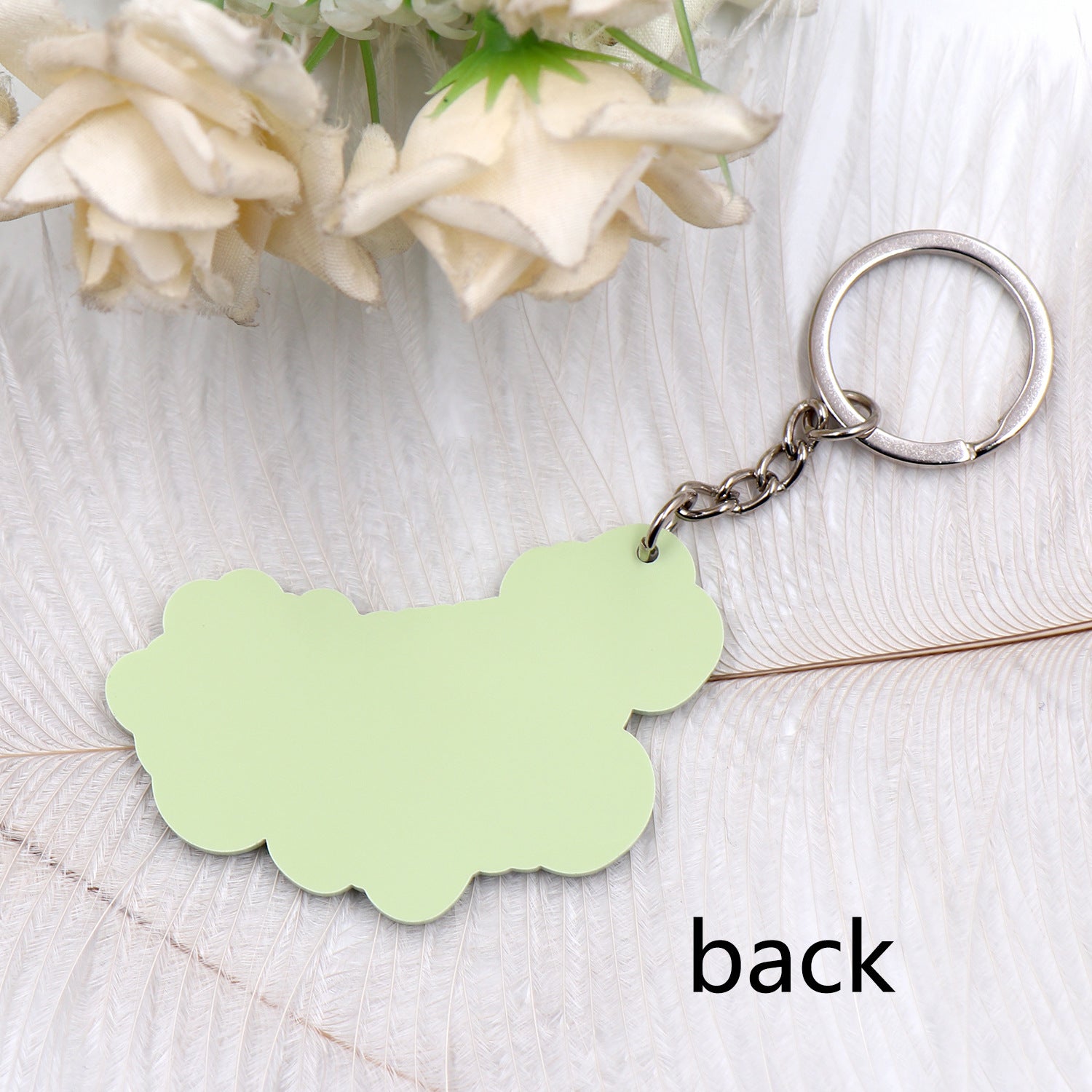 Venta al por mayor Llavero creativo de la borla del conejito de pascua